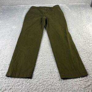 Talbots Straight Leg Chino Pants Womens 6P Olive Green Petite Casual Trousers